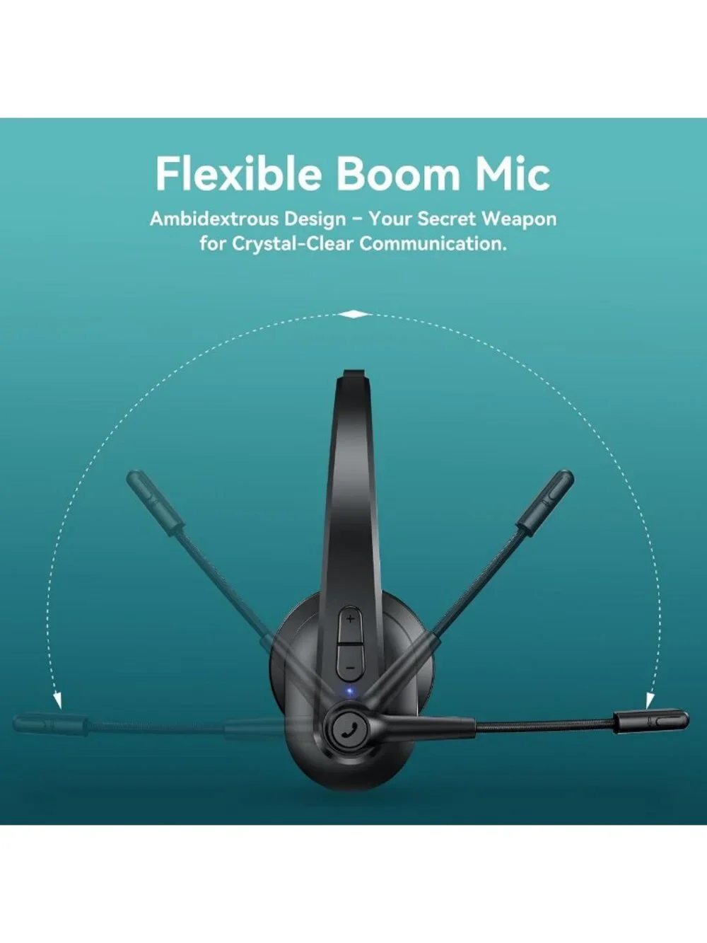 Wireless Bluetooth Headset with Noise Cancelling Mic, USB Dongle, Mute Button